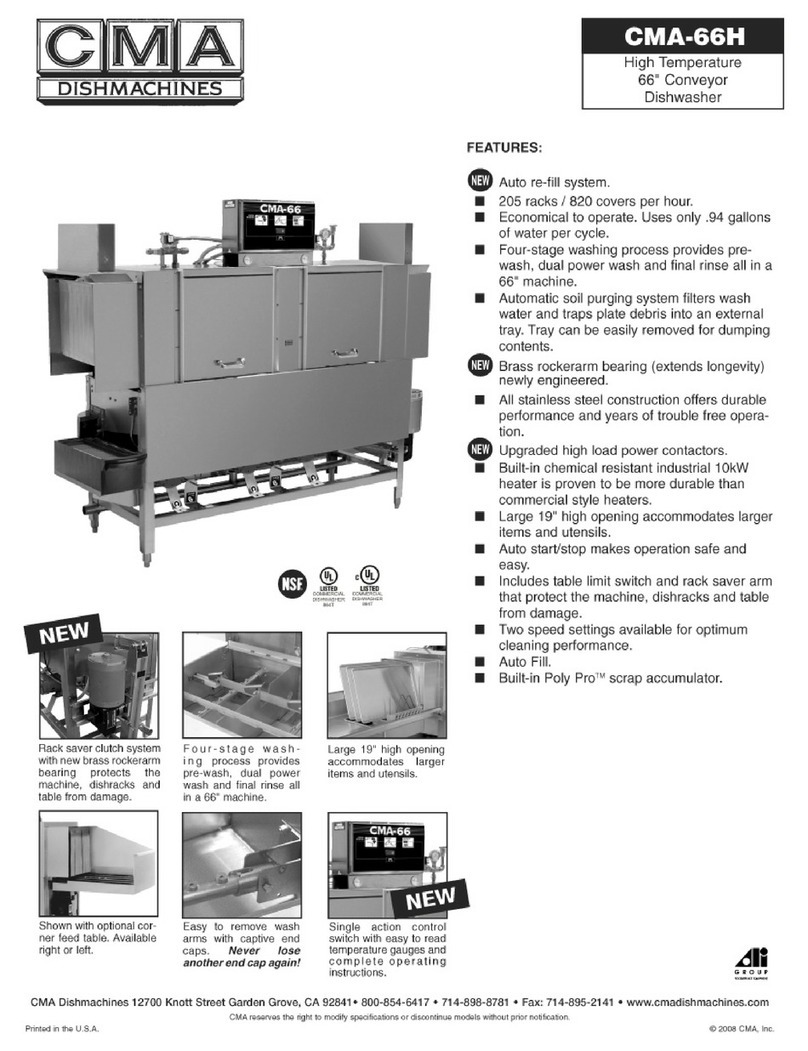 CMA Dishmachines CMA-66H User manual