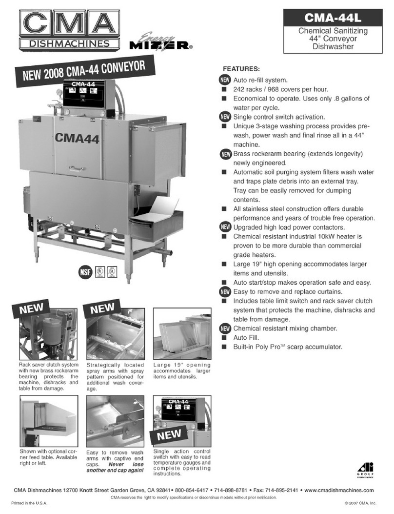 CMA Dishmachines CMA-44L User manual CMA Dishmachines CMA-44L User manual
