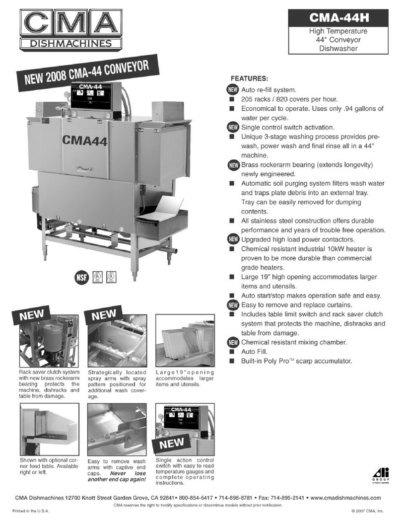 CMA Dishmachines CMA-44H User manual
