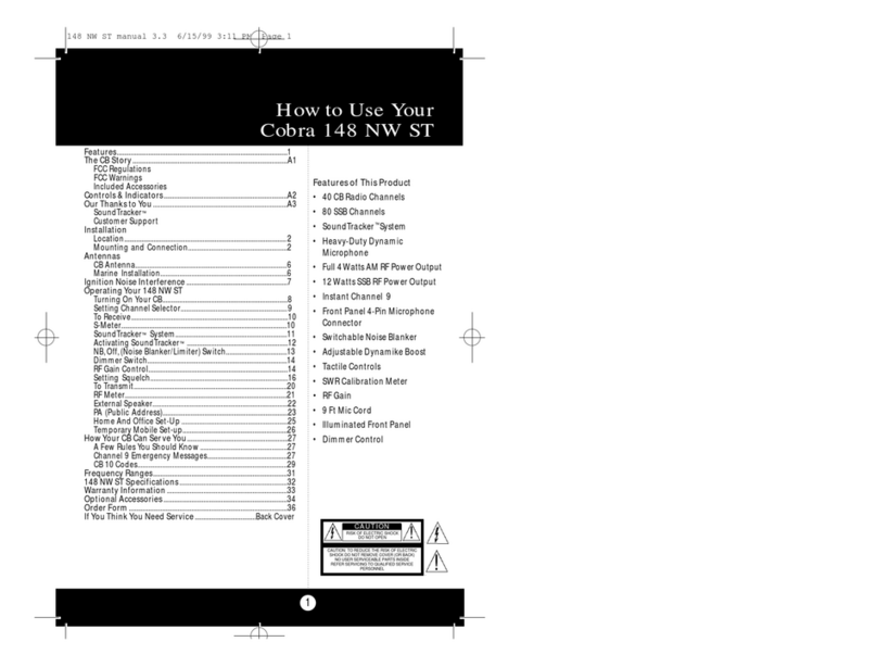 Cobra 148NWST Operating instructions