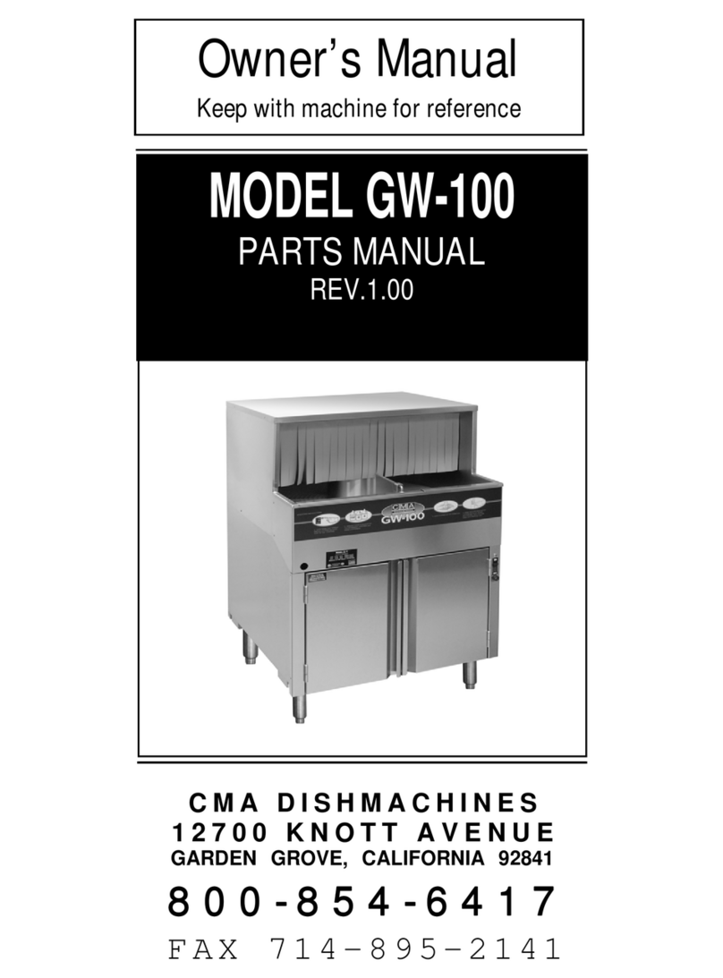 CMA Dishmachines GW-100 User manual CMA Dishmachines GW-100 User manual