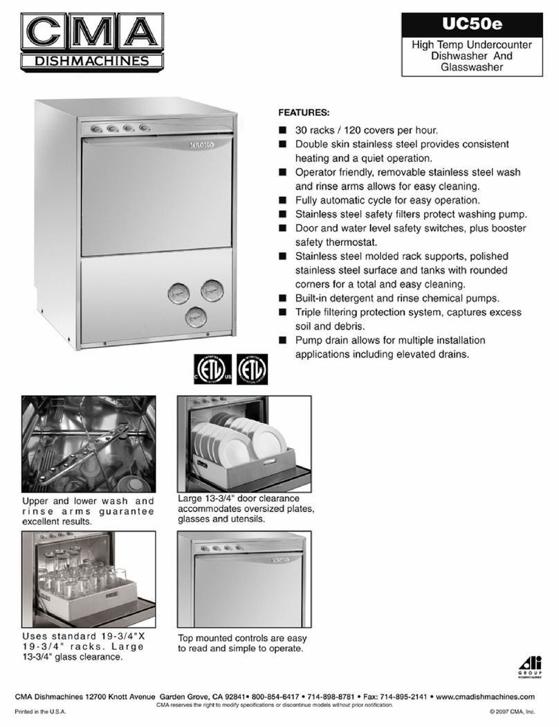 CMA Dishmachines UC50E User manual