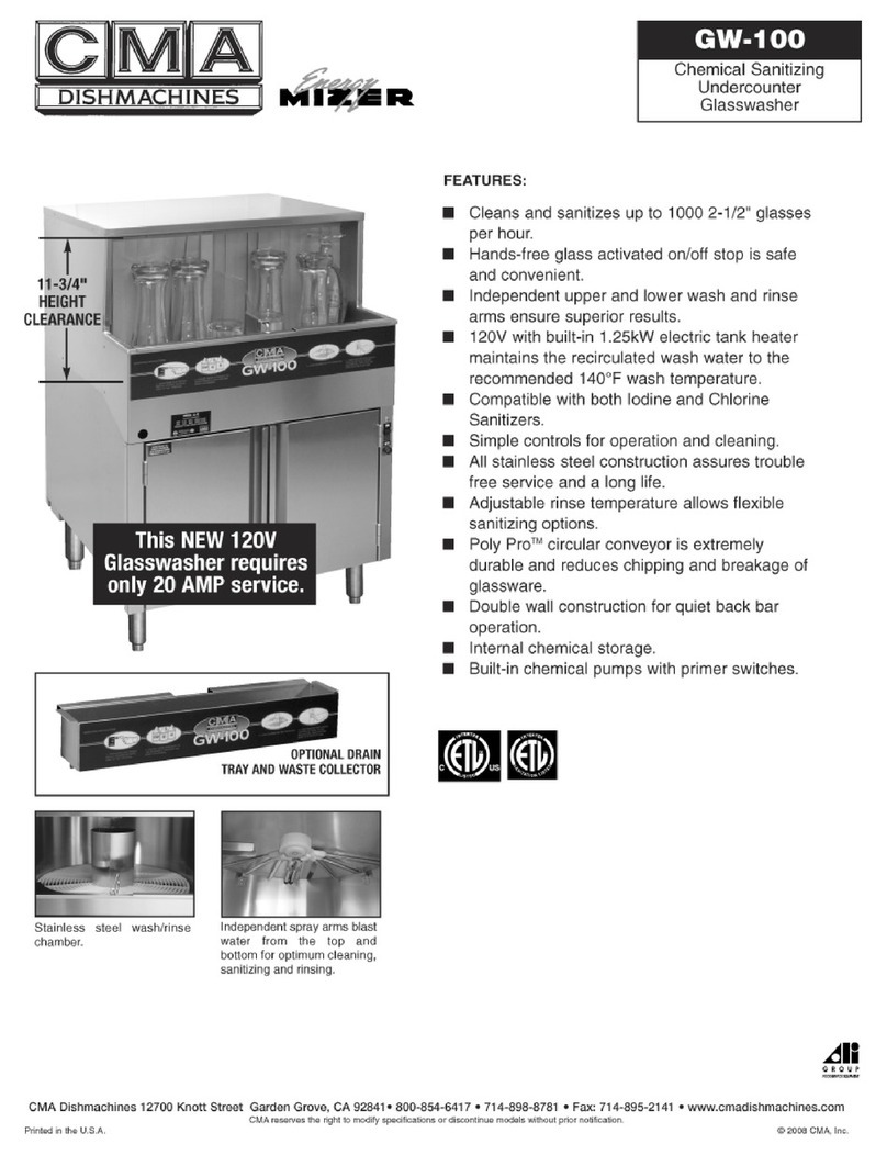 CMA Dishmachines GW-100 User manual