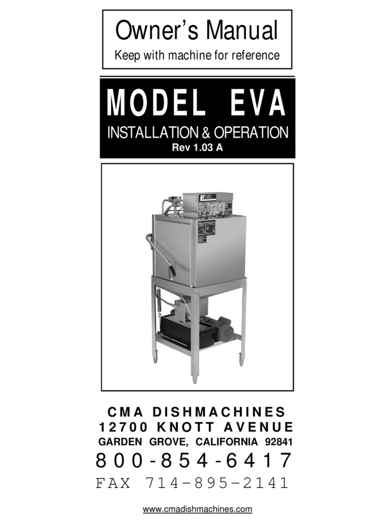 CMA Dishmachines EVA-AH-T owner's manual