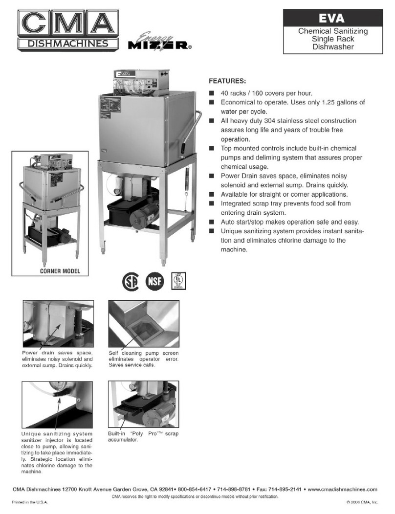 CMA Dishmachines EVA-AH-T User manual