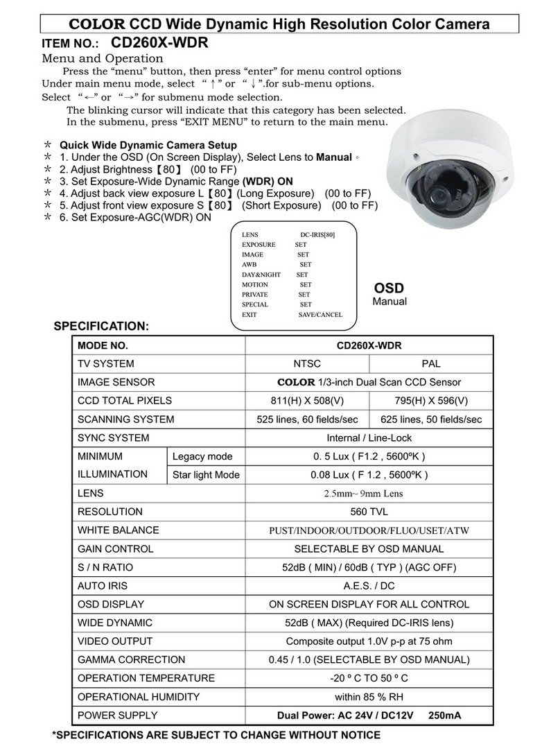 COP-USA CD260X-WDR User manual