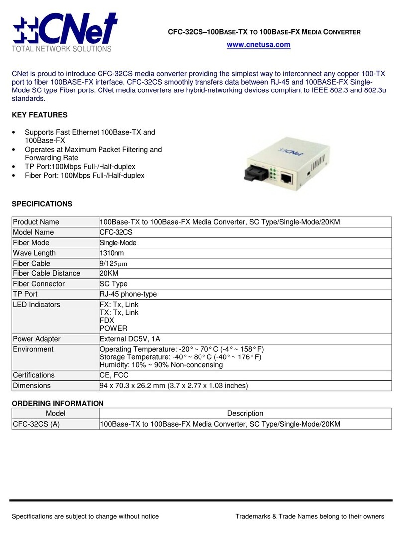 CNET CFC-32CS Specifications
