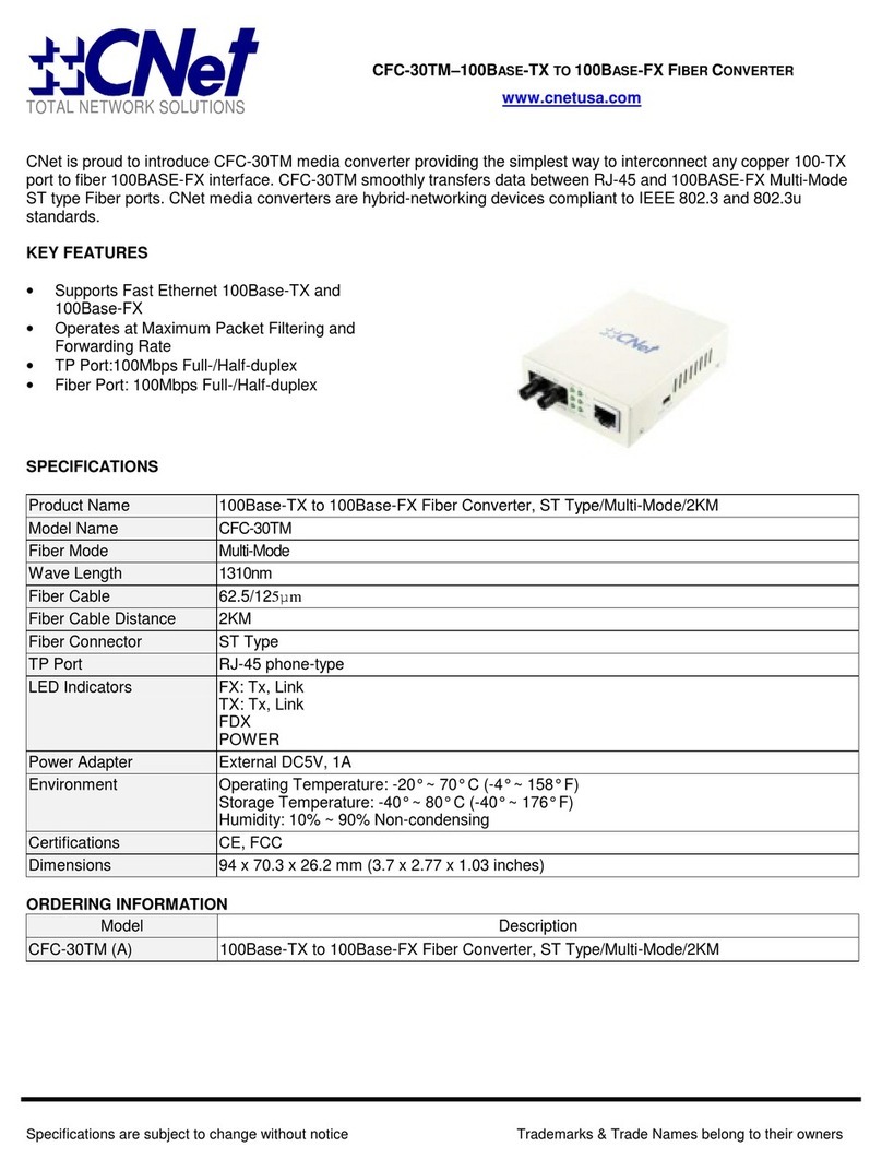 CNET CFC-30TM Specifications
