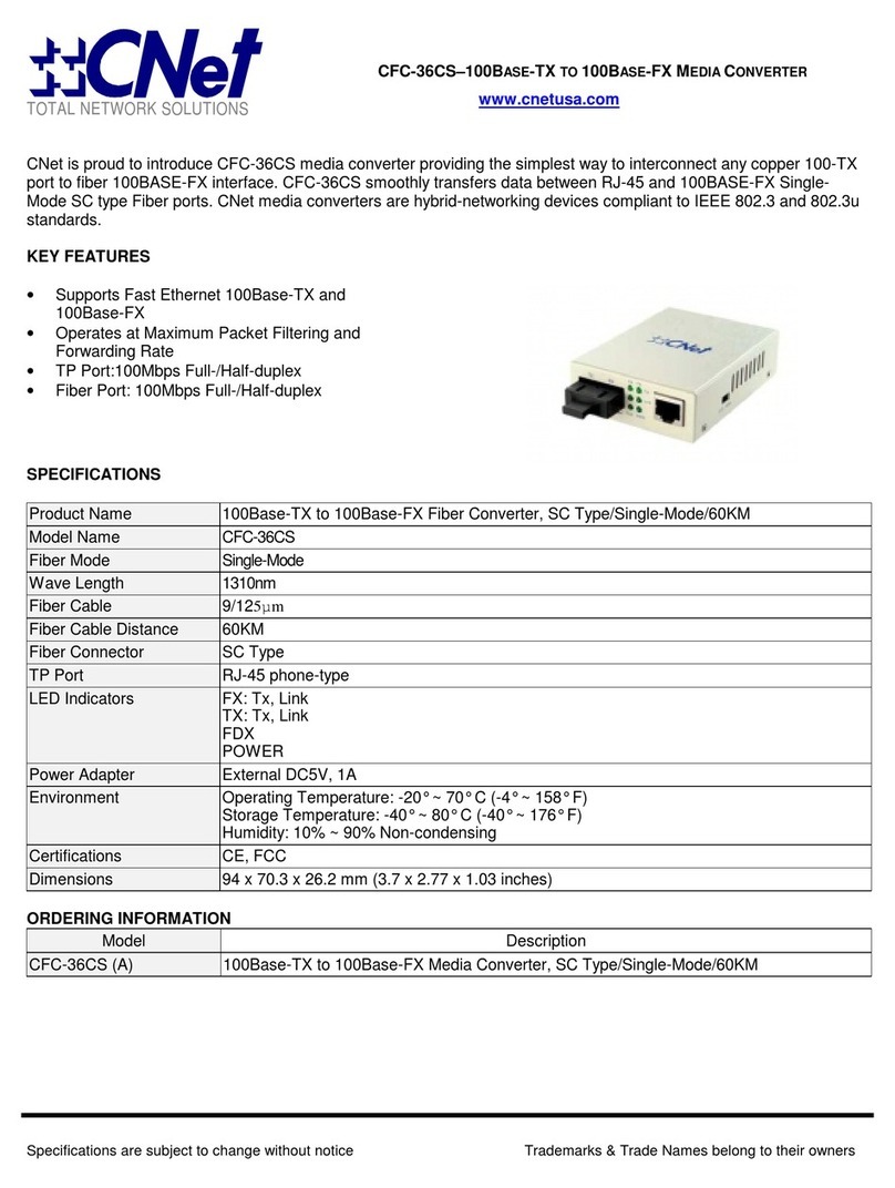 CNET CFC-36CS Specifications