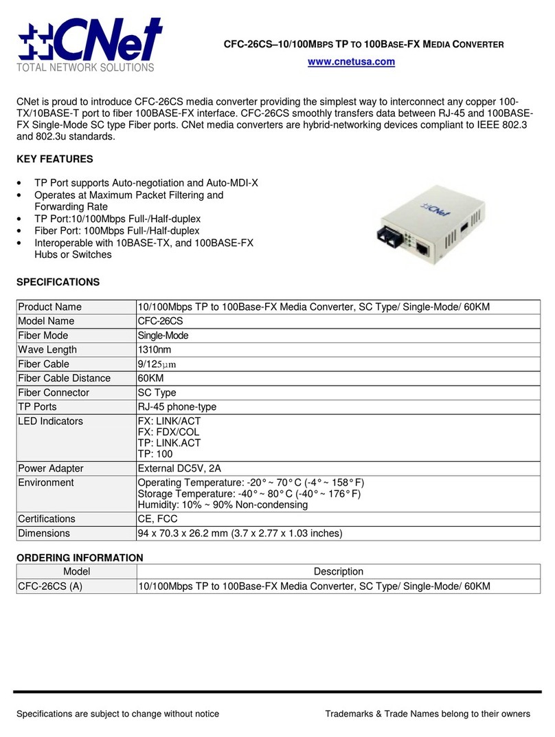 CNET CFC-26CS Specifications