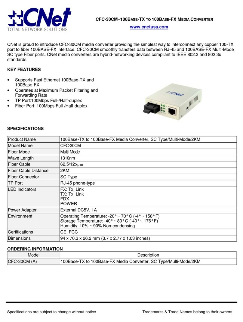CNET CFC-30CM Specifications