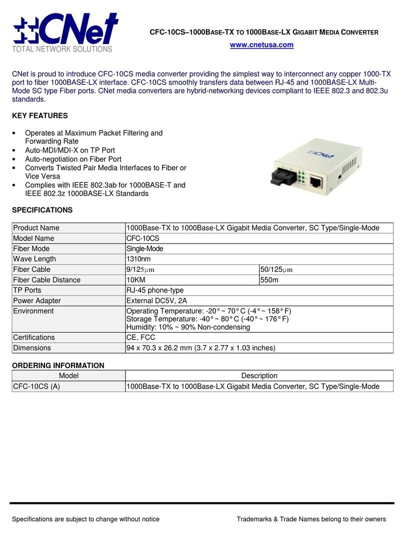 CNET CFC-10CS Specifications