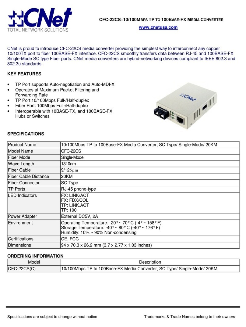 CNET CFC-22CS Specifications