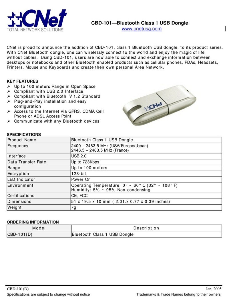 CNET CBD-101 User manual