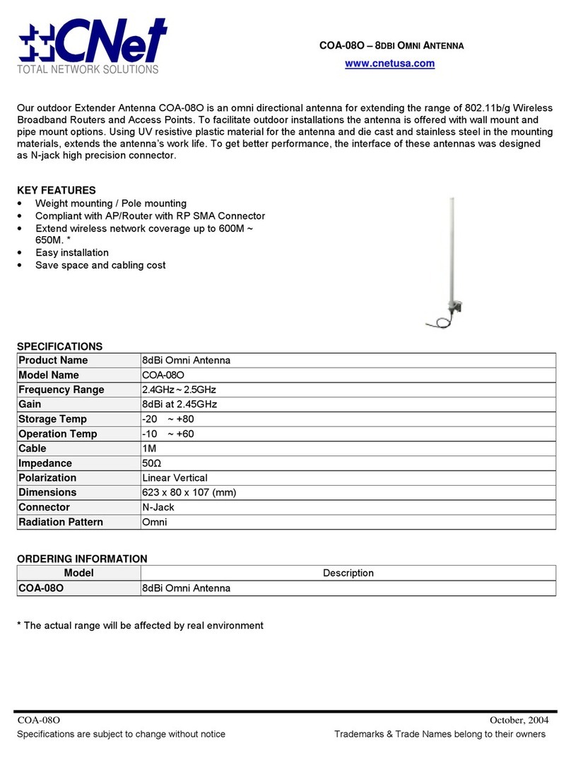CNET COA-08O Specifications