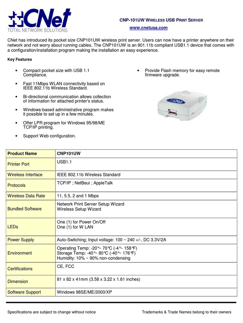 CNET CNP-101UW User manual