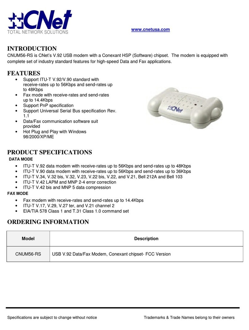 CNET CNUM56-RS Product specifications