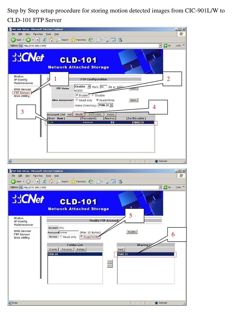CNET CIC-901L Setup procedure