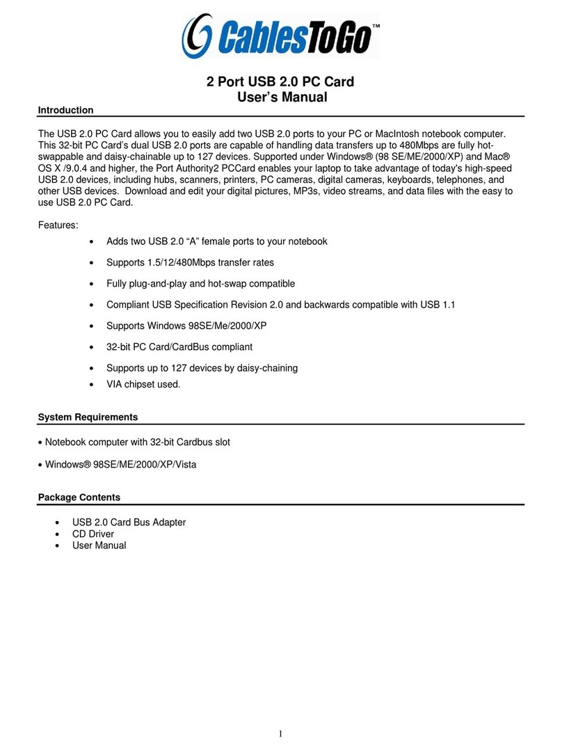 Cables to Go 27386 User manual