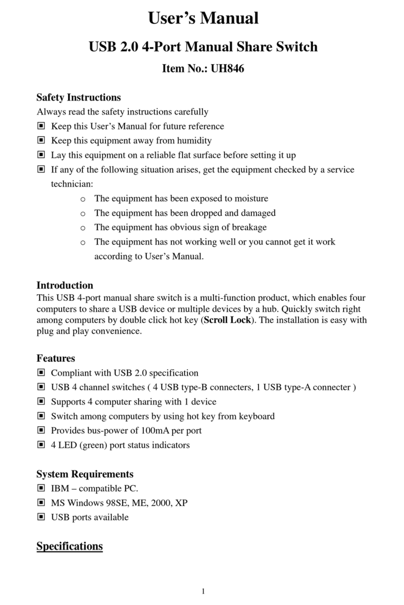 Cables to Go UH846 User manual Cables to Go UH846 User manual