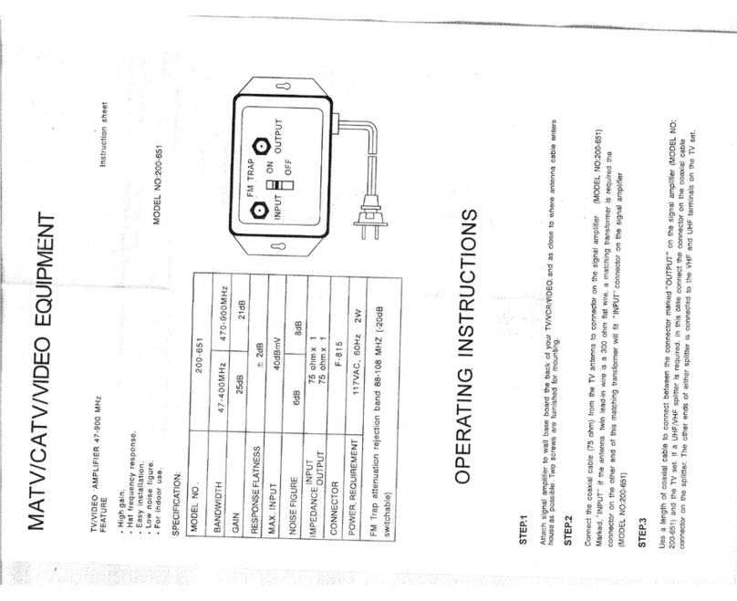 Cables to Go 200-651 operating instructions