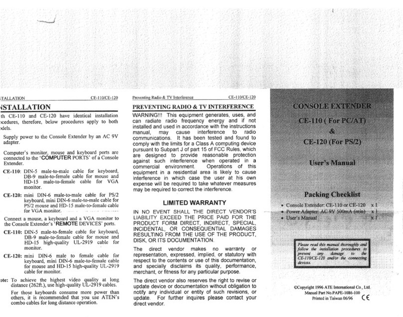 Cables to Go CE-110 user manual