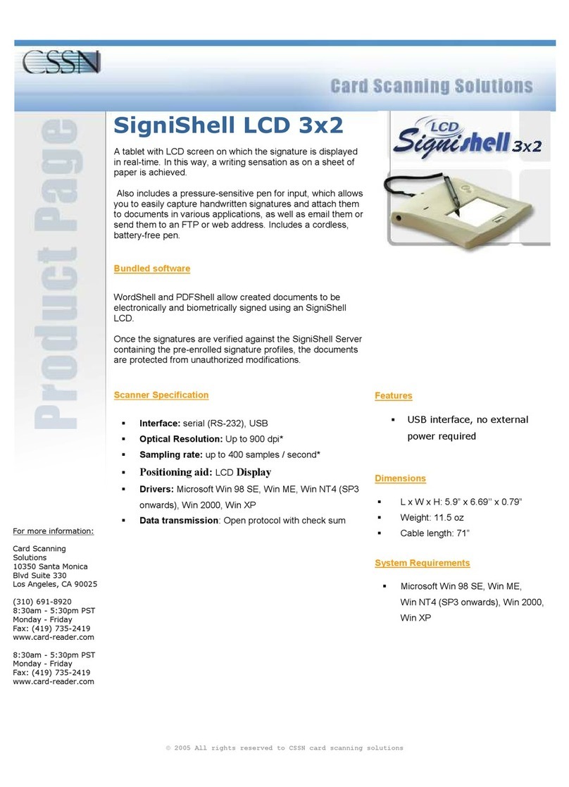 CSSN SigniShell LCD 3x2 User manual