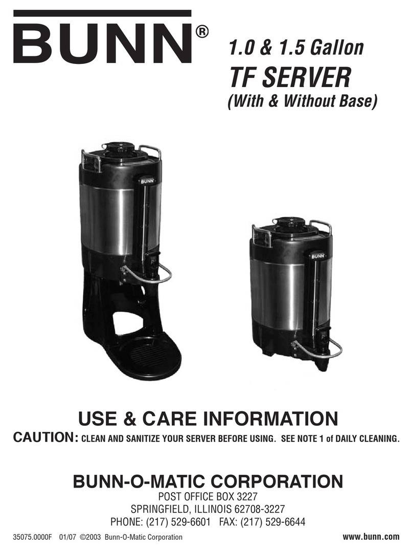 Bunn Single TF Owner's manual