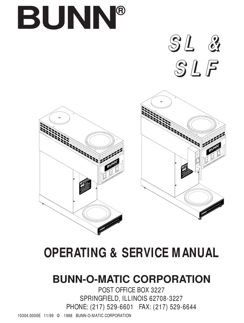 Bunn SLF OPERATING & SERVICE MANUAL