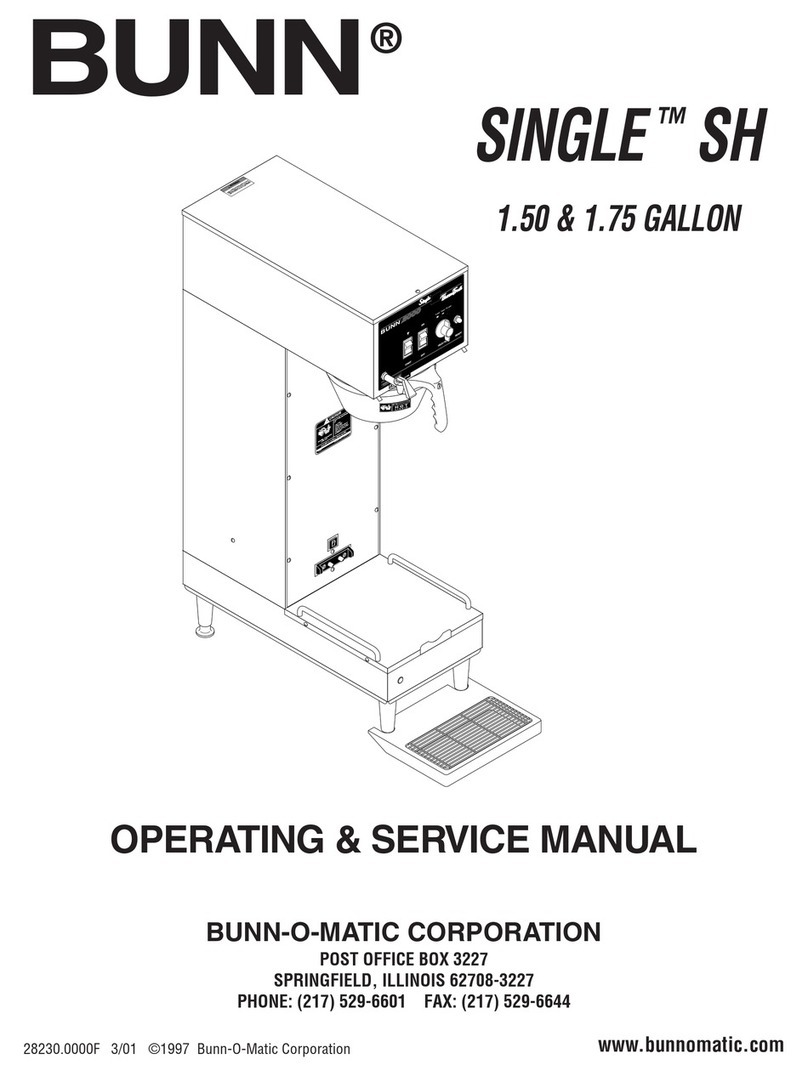 Bunn Single SH Instruction and safety manual