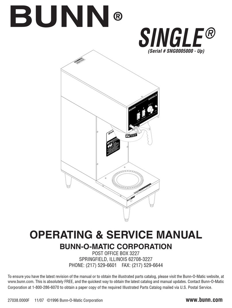 Bunn SINGLE Instruction and safety manual