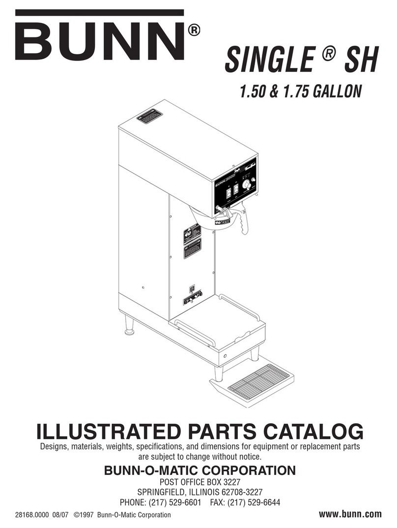 Bunn Single SH Illustrated parts catalog