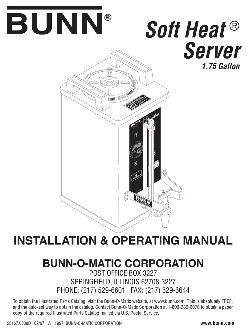Bunn Single SH Installation and operating manual