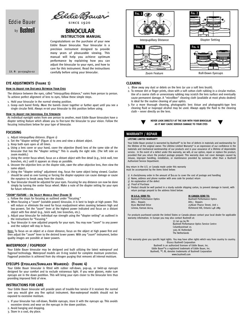 Bushnell Eddie Bauer User manual Bushnell Eddie Bauer User manual
