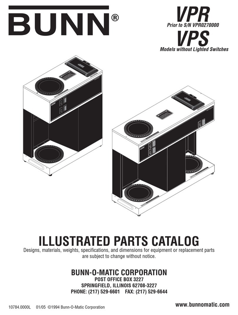 Bunn VPR Series Illustrated parts catalog