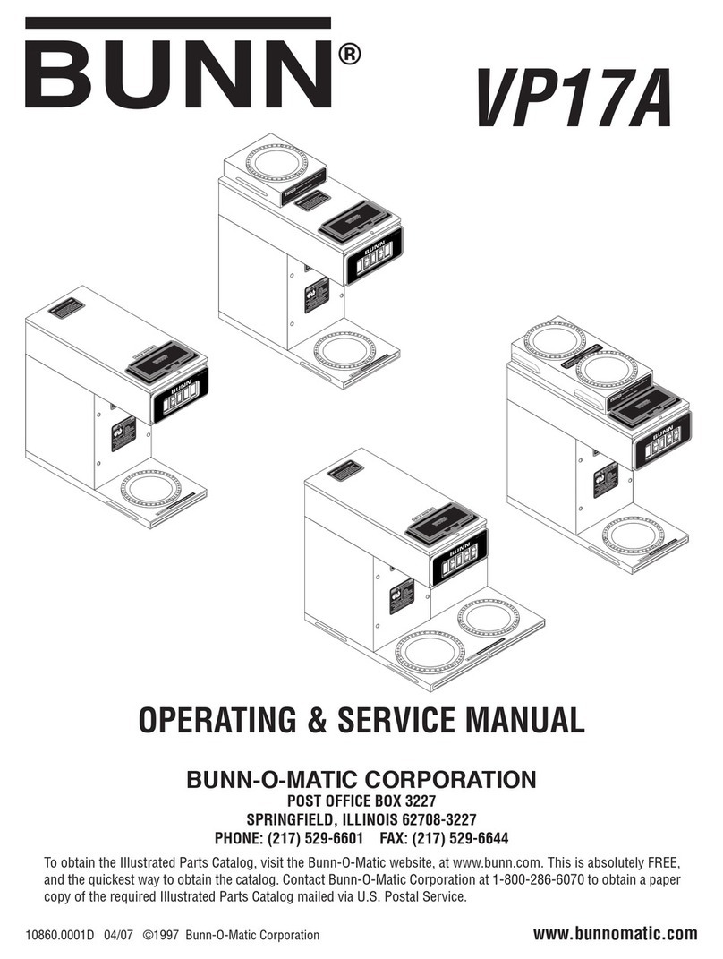 Bunn VP17A Instruction and safety manual