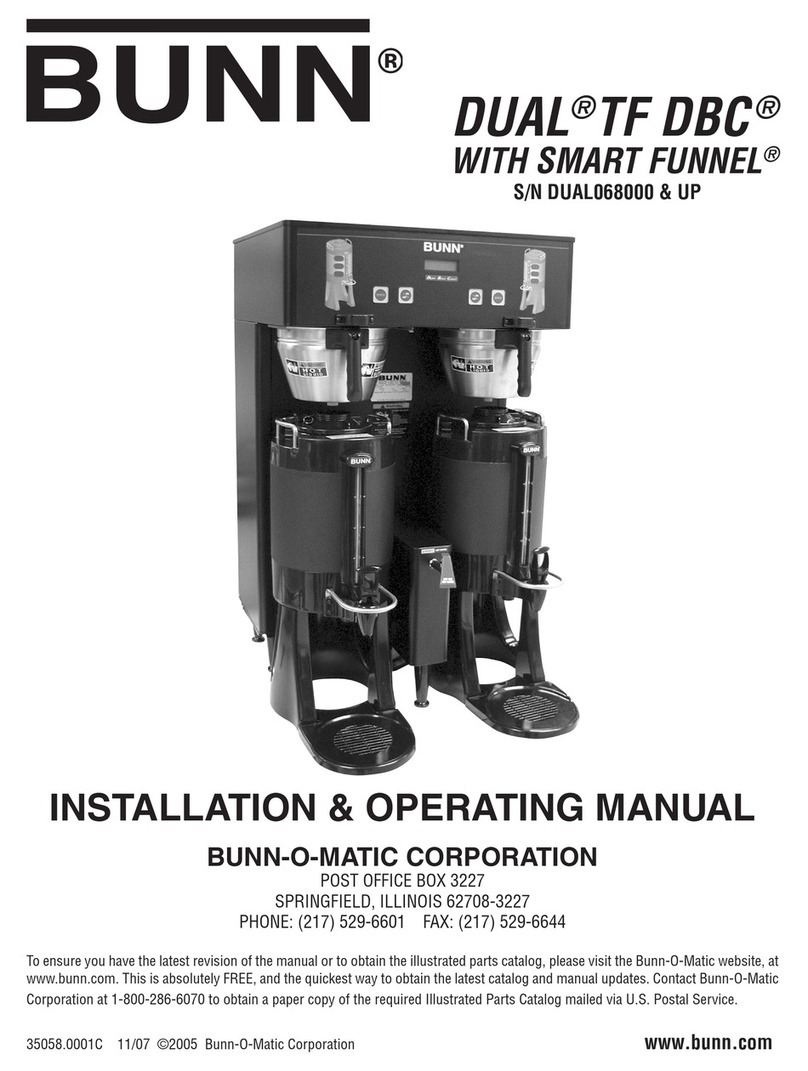 Bunn Single TF BrewWISE DBC Installation and operating manual