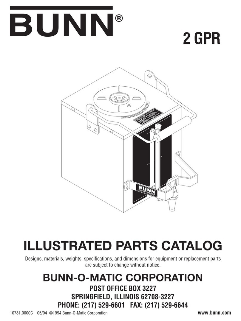 Bunn GPR Illustrated parts catalog
