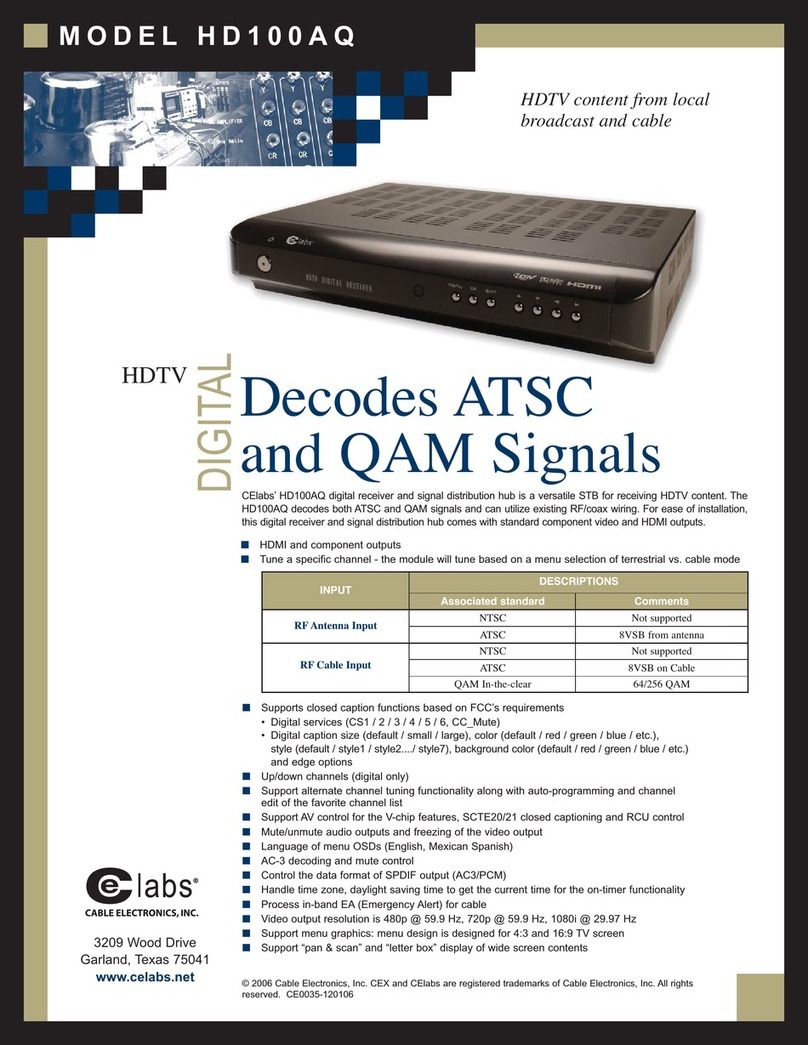 Celabs HD100AQ User manual