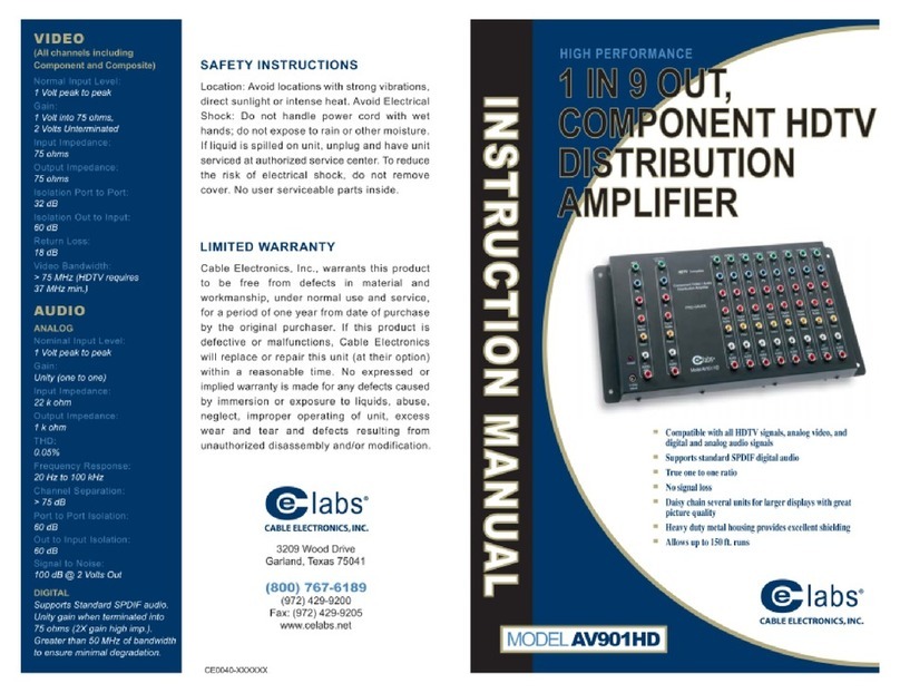 Celabs AV901HD instruction manual