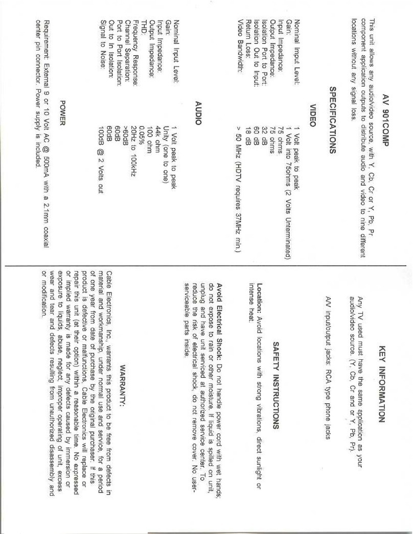 Celabs AV901COMP User manual