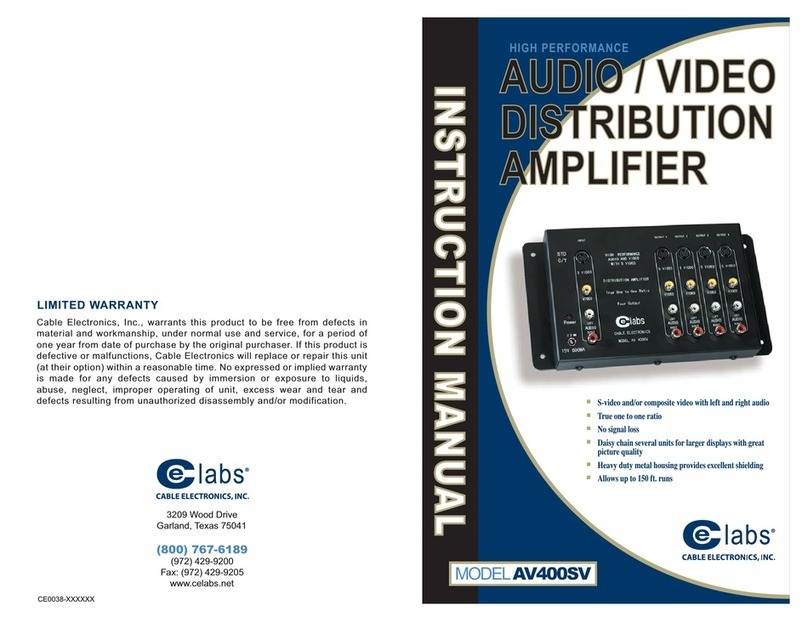 Celabs AV400SV instruction manual