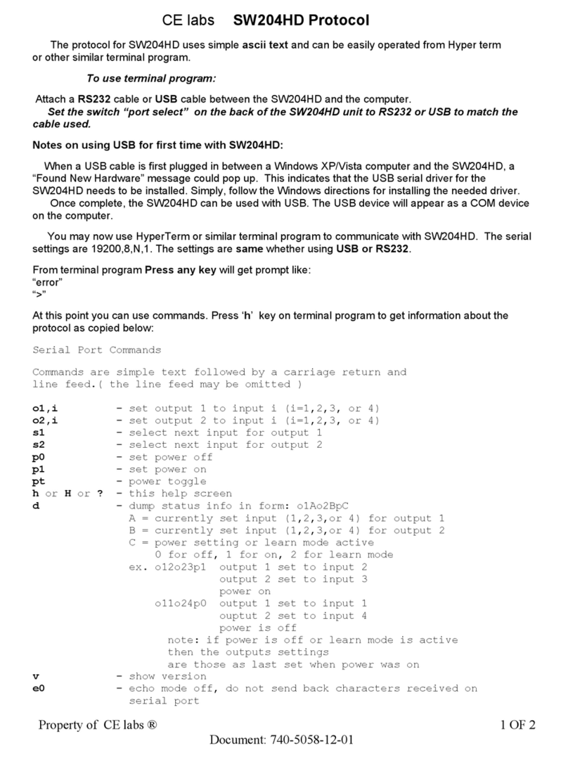 Celabs SW204HD User manual