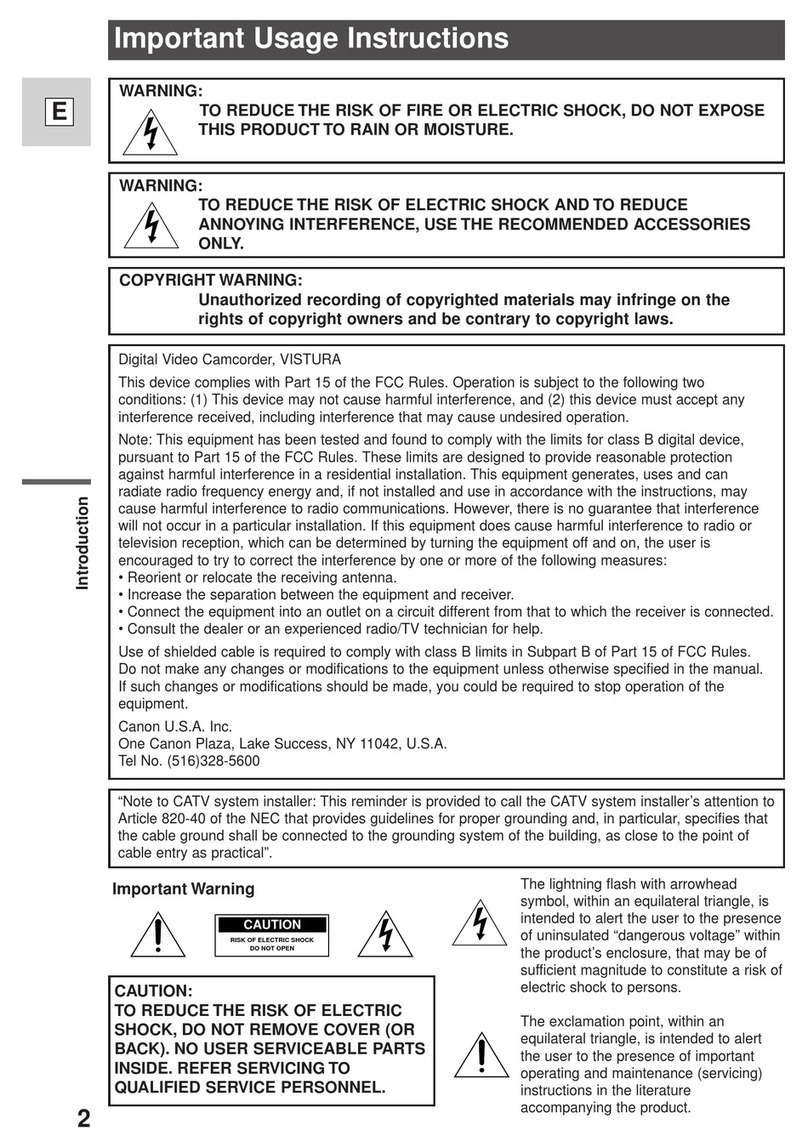 Canon Vistura User manual