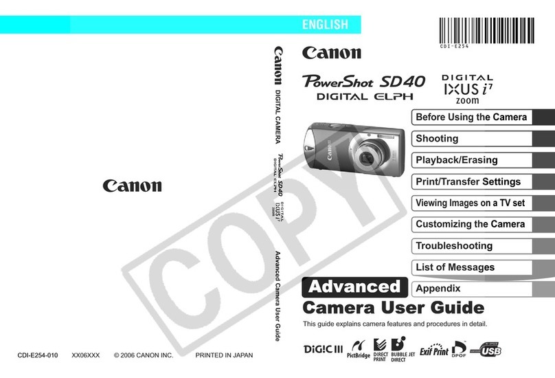 Canon Powershot SD40 User manual
