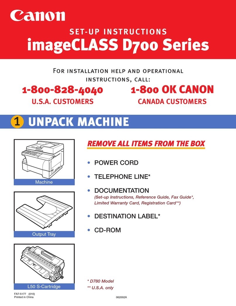 Canon imageCLASS D760 Setup instructions