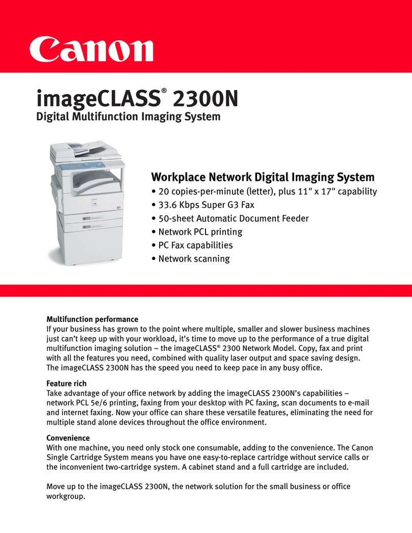 Canon 2300N - ImageCLASS B/W Laser User manual