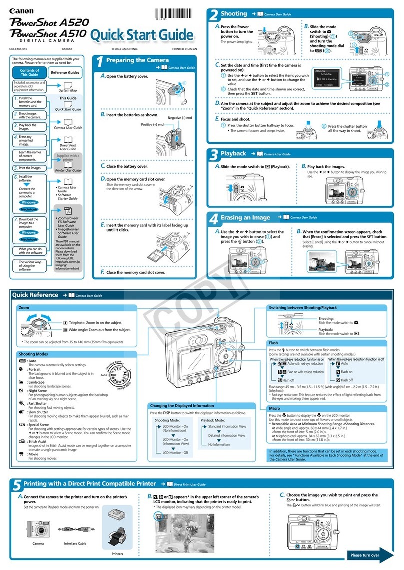 Canon PowerShot A510 User manual Canon PowerShot A510 User manual