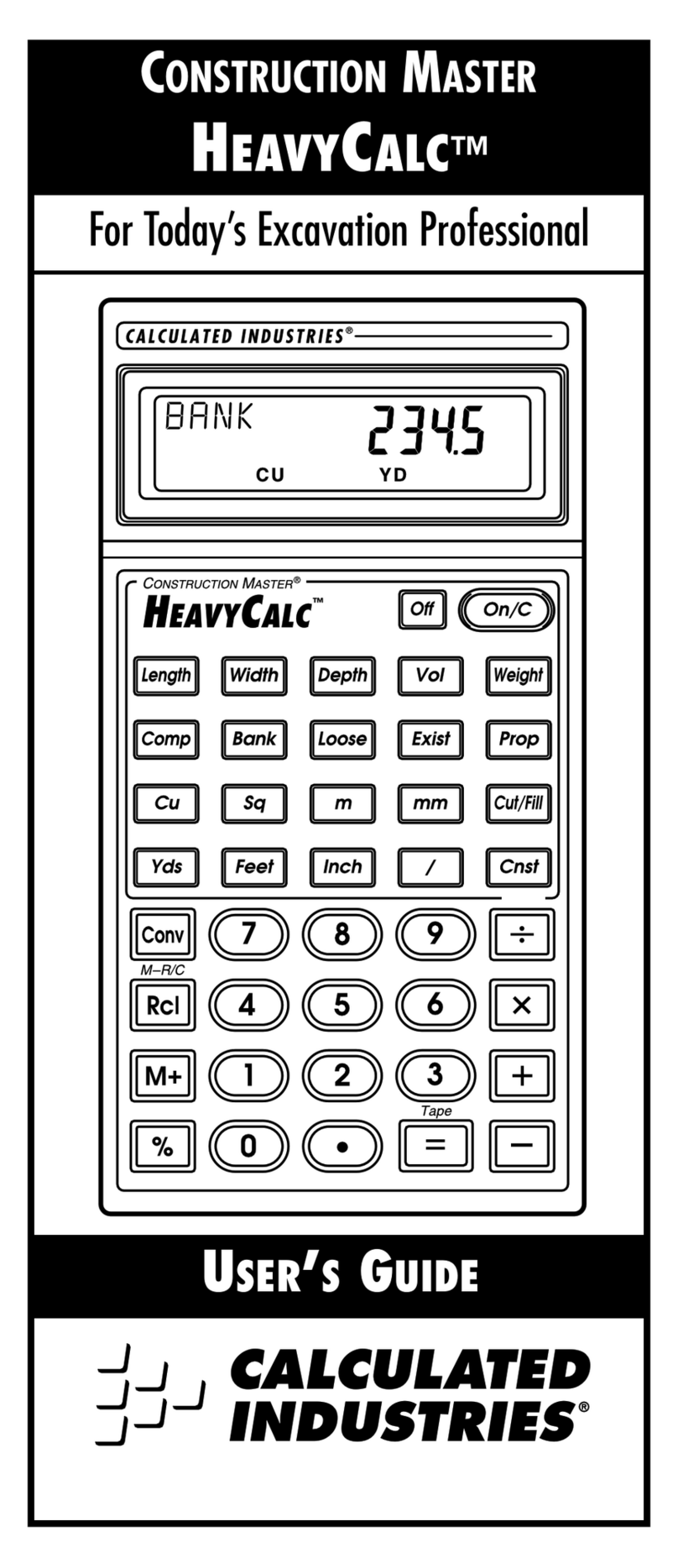 Calculated Industries HeavyCalc User manual