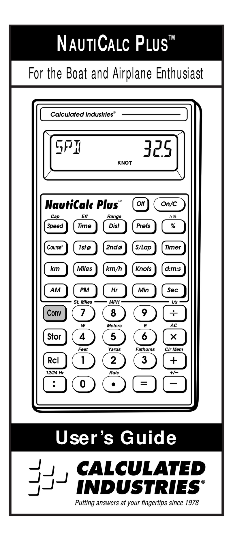 Calculated Industries NautiCalc Plus User manual Calculated Industries NautiCalc Plus User manual